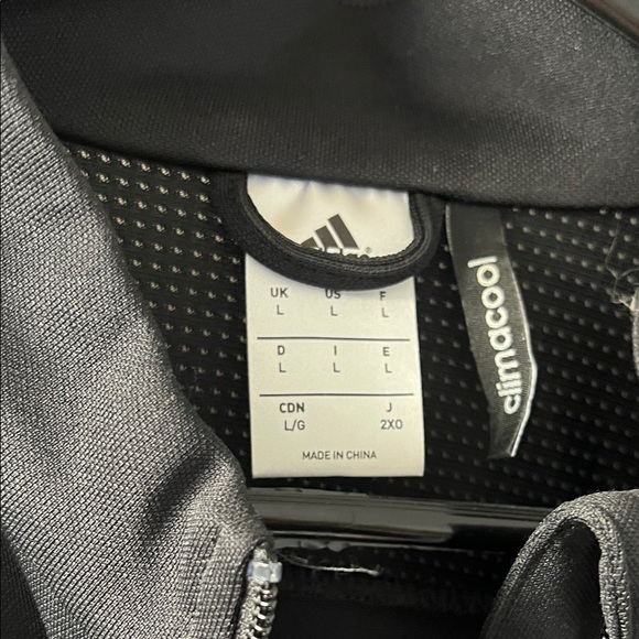 Men’s Adidas Black Jacket with White Accents - Picture 2 of 2